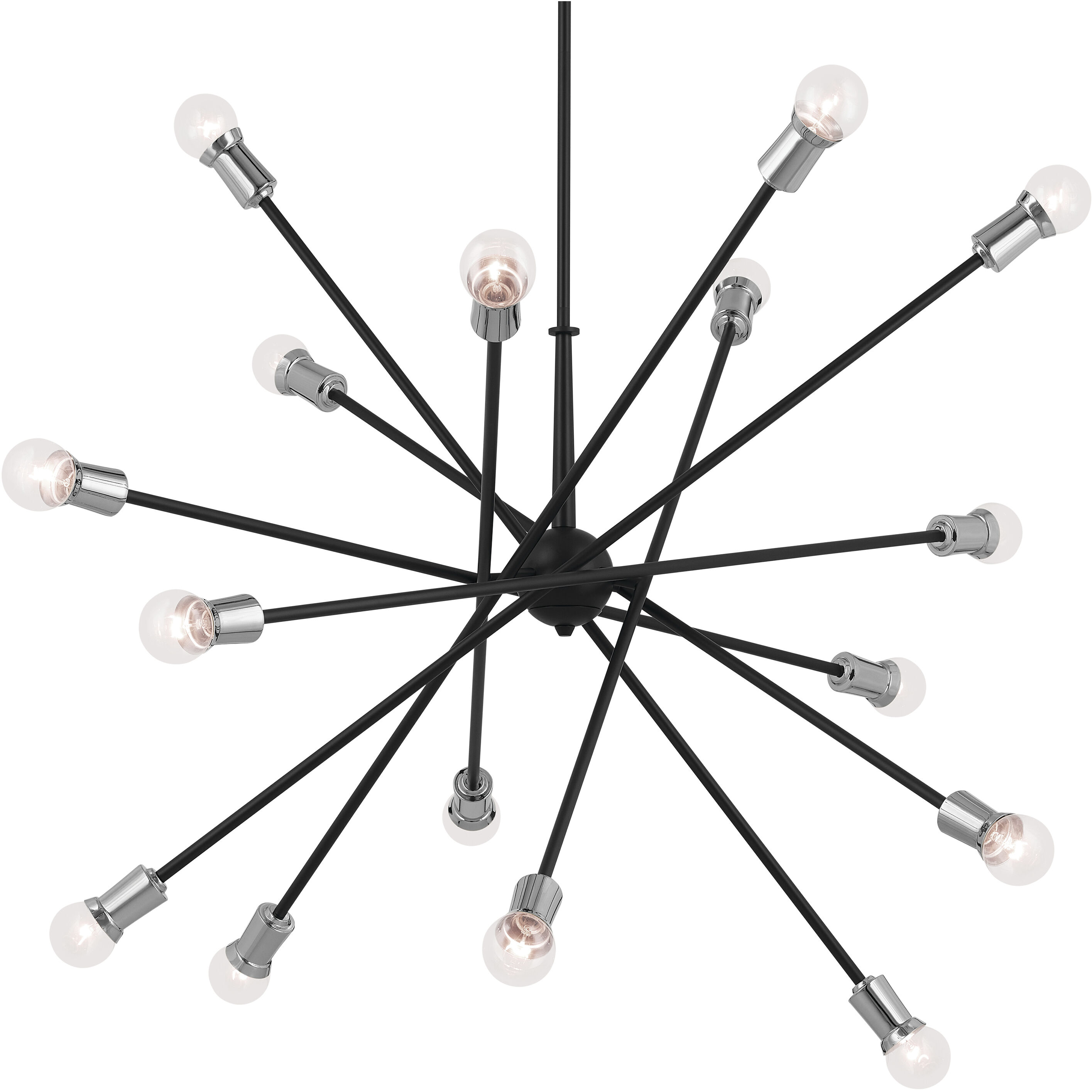 Armstrong 16 Light Black Chandelier Ceiling Light, Large