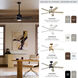 Brahm 56 inch Natural Brass with Walnut Blades Ceiling Fan