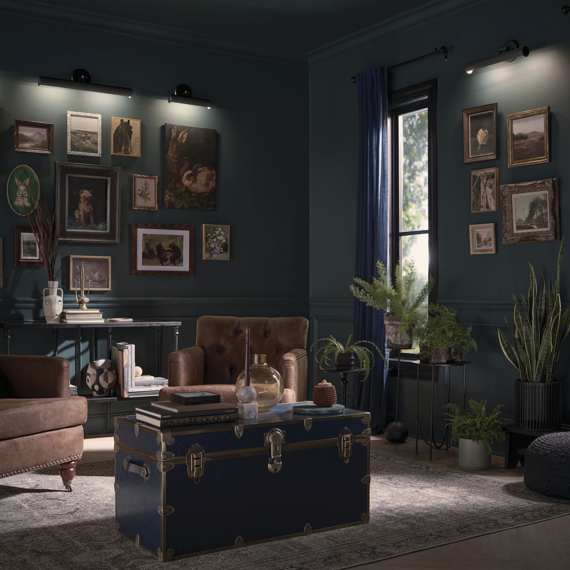 Midi 26 watt 18 inch Black Picture Light Wall Light