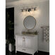 Everett 4 Light 34.25 inch Black Bath Vanity Light Wall Light