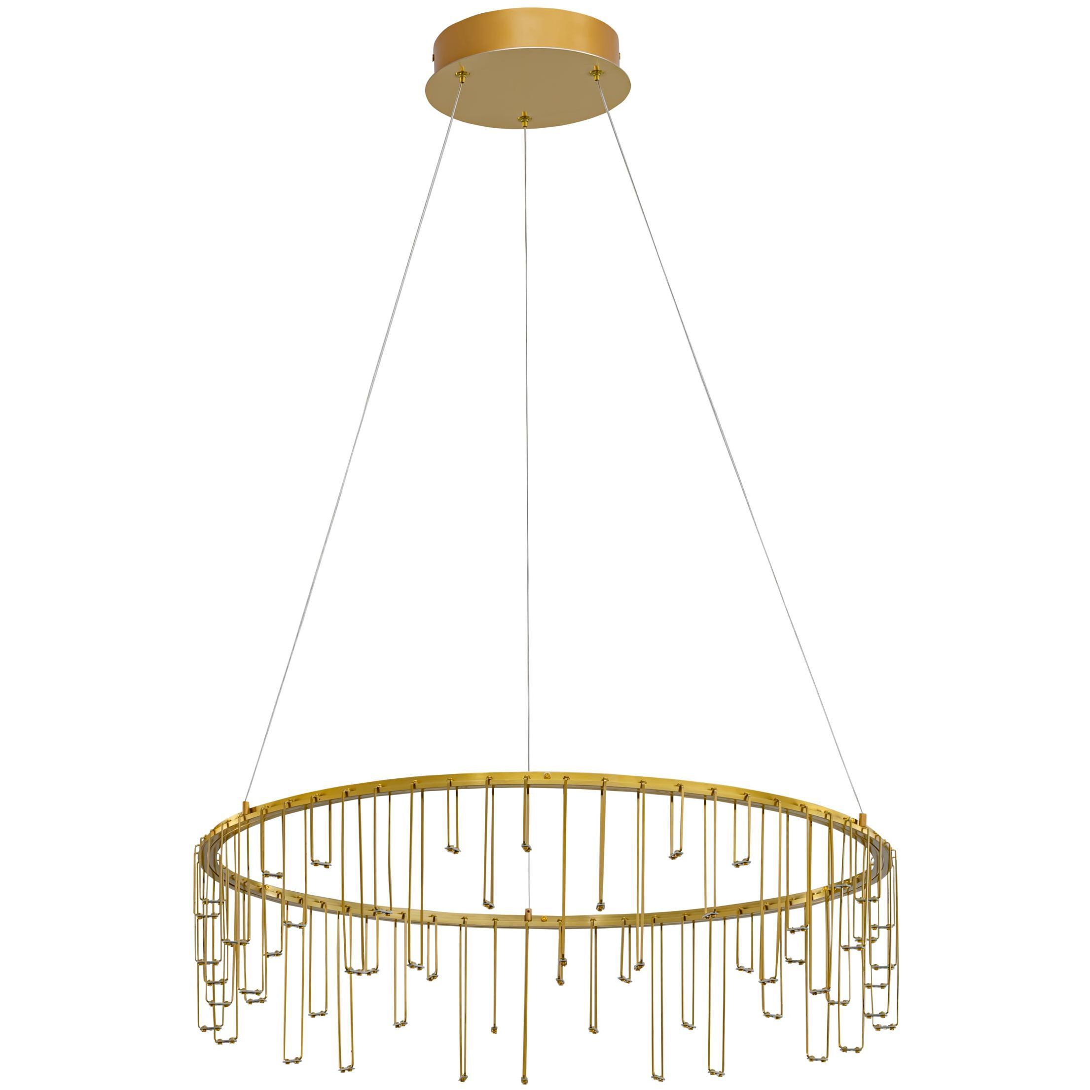 Lucerna 25.63 inch 29.46 watt Stainless Steel Gold Chandelier Ceiling Light