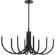 Odensa LED 21 inch Black Oval Chandelier Ceiling Light