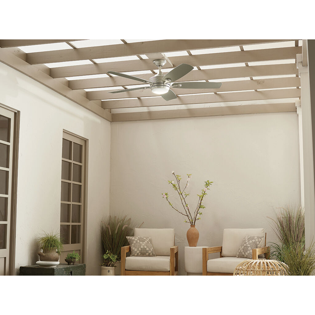 Tranquil 56 inch Brushed Nickel with Silver Blades Ceiling Fan