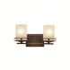 Hendrik 2 Light 15 inch Olde Bronze Wall Mt Bath 2 Arm Wall Light in Light Umber