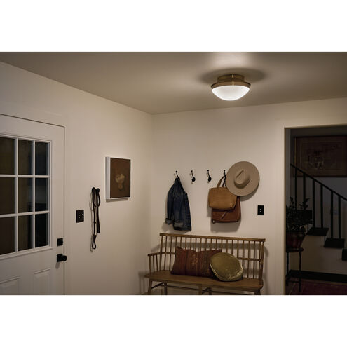 Bretta 2 Light 13.5 inch Brushed Natural Brass Flush Mount Ceiling Light