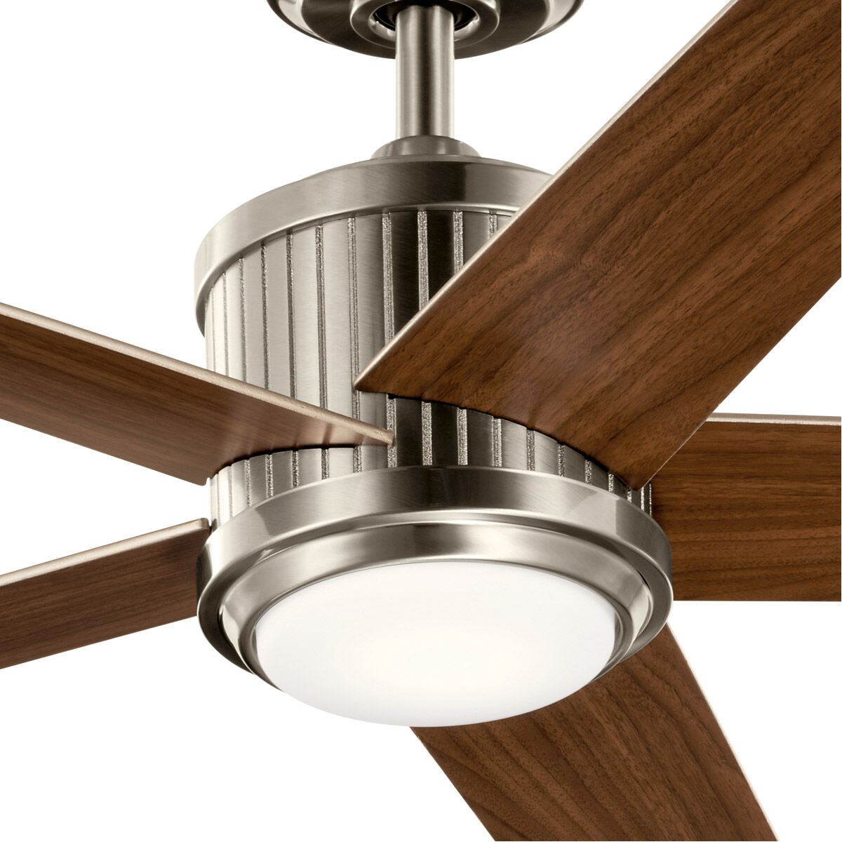 Brahm 56 inch Brushed Stainless Steel with Silver Blades Ceiling Fan