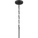 Erma 3 Light Black Chandelier Ceiling Light, Small, 1 Tier