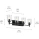 Shailene 4 Light 29.75 inch Black Bath Light Wall Light