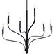 Livadia 6 Light Black Chandelier Ceiling Light, 1 Tier Medium
