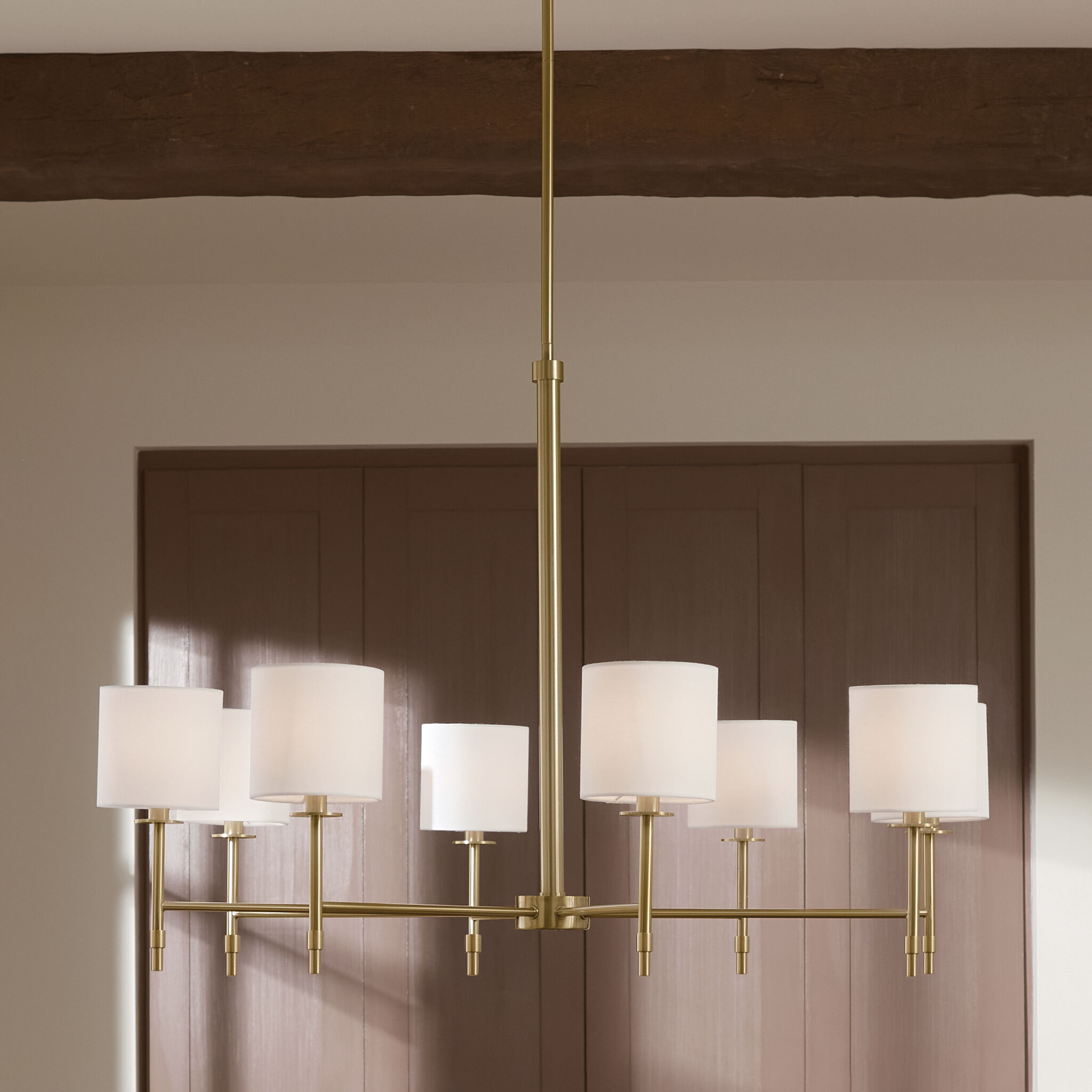 Ali 8 Light 38.75 inch Brushed Natural Brass Chandelier Ceiling Light