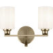 Gioe 2 Light 14.25 inch Champagne Bronze Vanity Light Wall Light