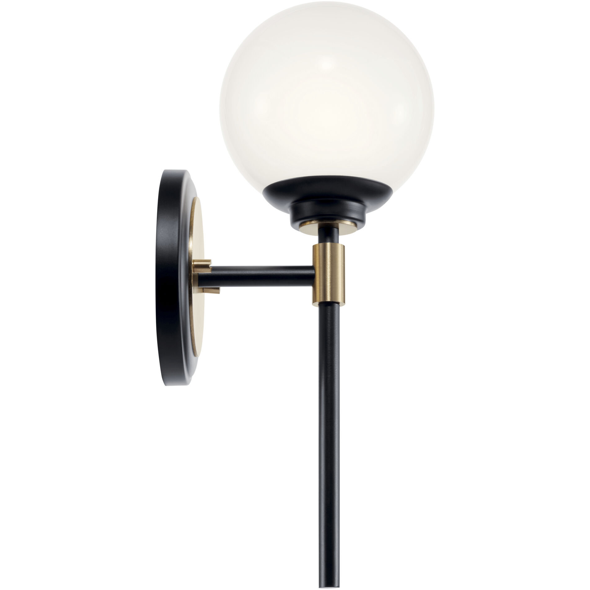 Benno Wall Sconce Wall Light in Black and Champagne Bronze