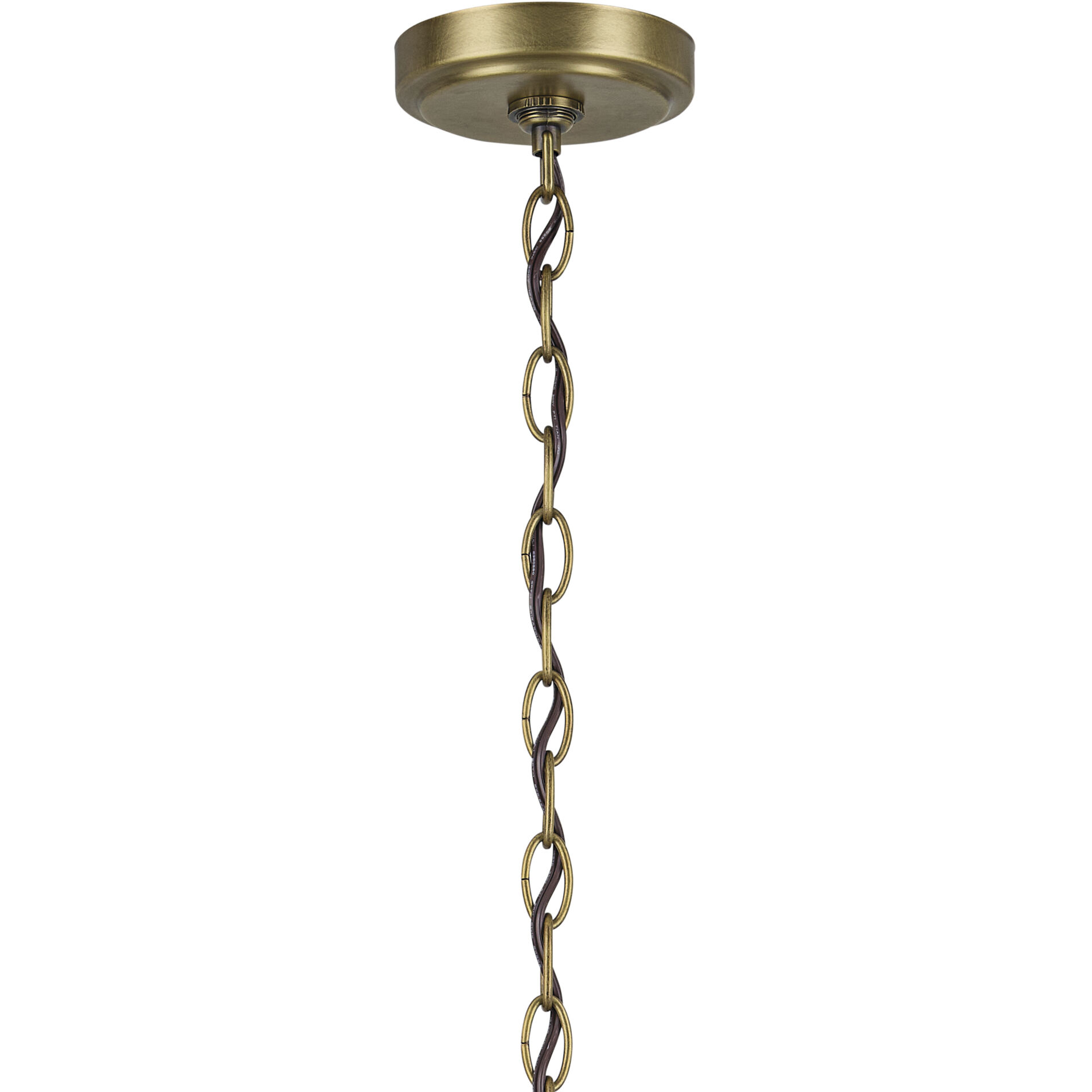 Winslow 6 Light Natural Brass Chandelier Ceiling Light, 1 Tier, Large