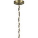 Winslow 6 Light Natural Brass Chandelier Ceiling Light, 1 Tier, Large
