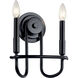 Capitol Hill 2 Light 10 inch Black Wall Bracket Wall Light