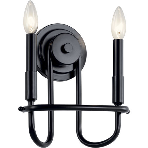 Capitol Hill 2 Light 10 inch Black Wall Bracket Wall Light