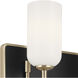 Solia LED 14.25 inch Champagne Bronze with Black Bathroom Vanity Light Wall Light