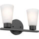 Stamos 2 Light 13 inch Black Bath Vanity Light Wall Light, 2 Arm