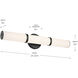 Rosh LED 24.25 inch Black Bath Bar Wall Light, Medium