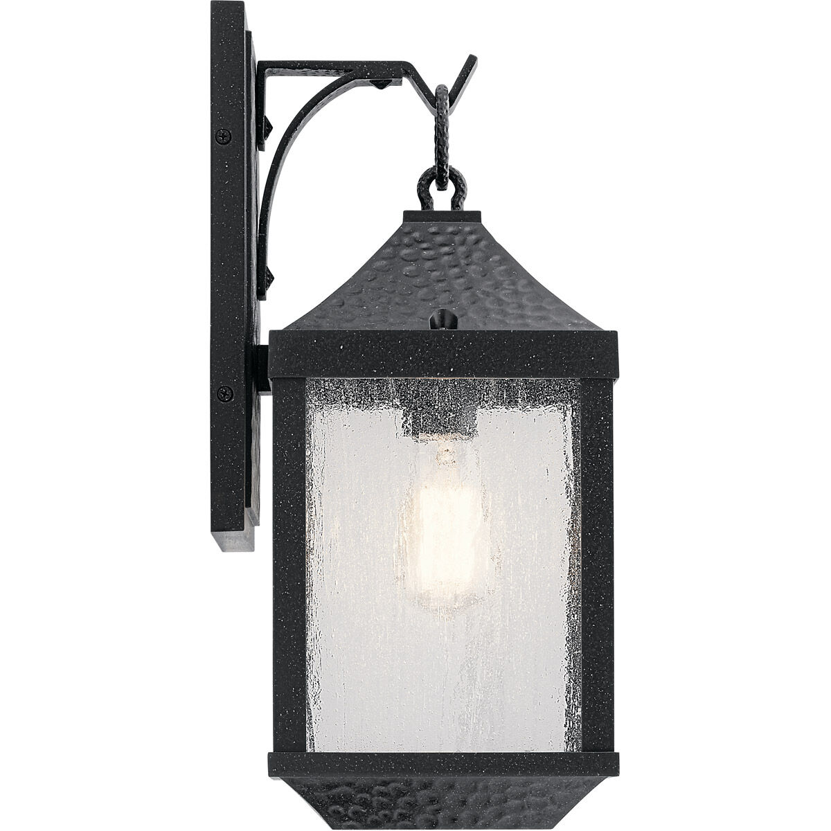 Springfield 1 Light 18 inch Distressed Black Outdoor Wall, Medium