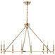 Carrick 8 Light Champagne Bronze Chandelier Ceiling Light, 1 Tier Medium