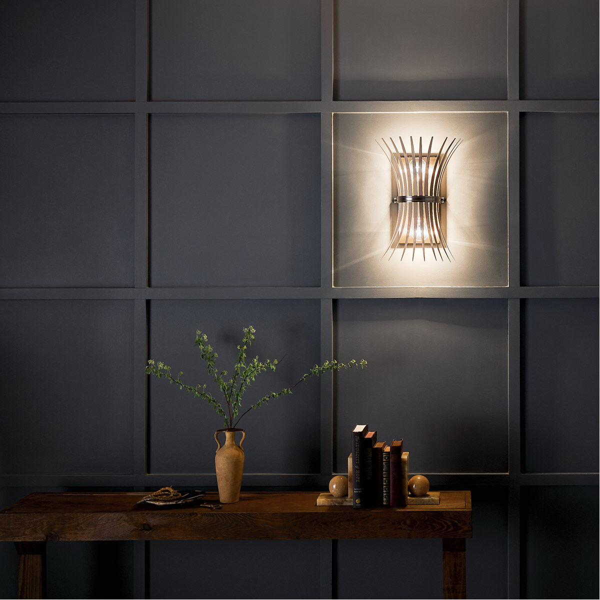 Homestead Baile 2 Light 8 inch Brushed Nickel Wall Sconce Wall Light, Baile