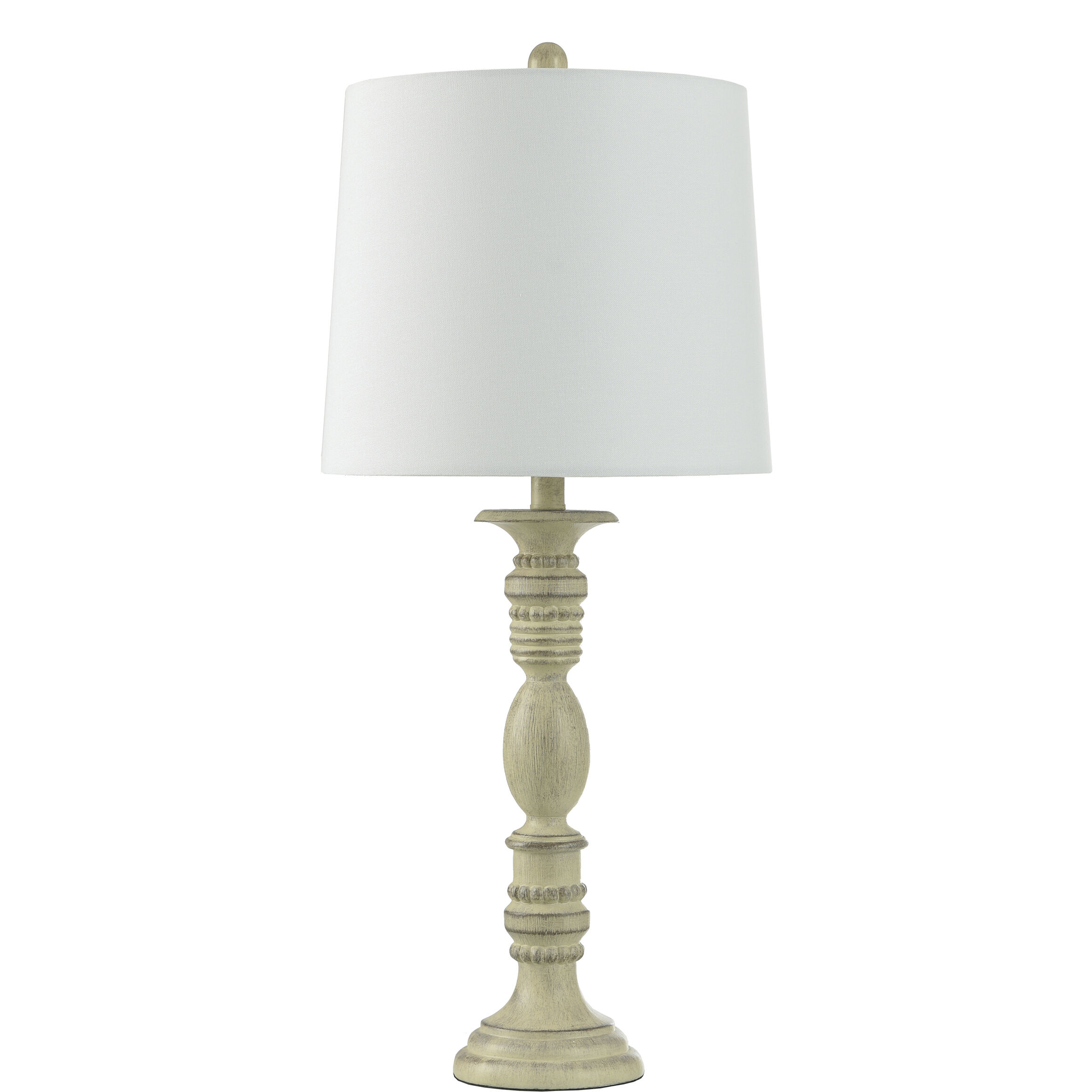 Seabrook Spindle 29.5 inch 100.00 watt Weathered Whitewash and Clean White Table Lamp Portable Light