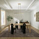 Sycara LED 5 inch Champagne Bronze Chandelier Linear Ceiling Light, Single