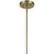Avery 1 Light Natural Brass Pendant Ceiling Light