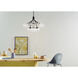 Silvarious 12 Light Black Chandelier/Semi Flush Ceiling Light in Clear Crackle