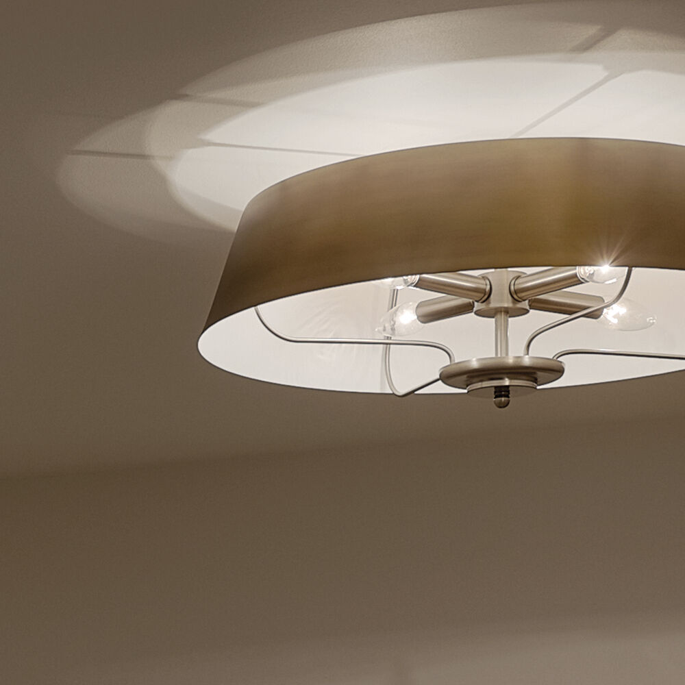 Luella 4 Light 22 inch Brushed Natural Brass Pendant Ceiling Light