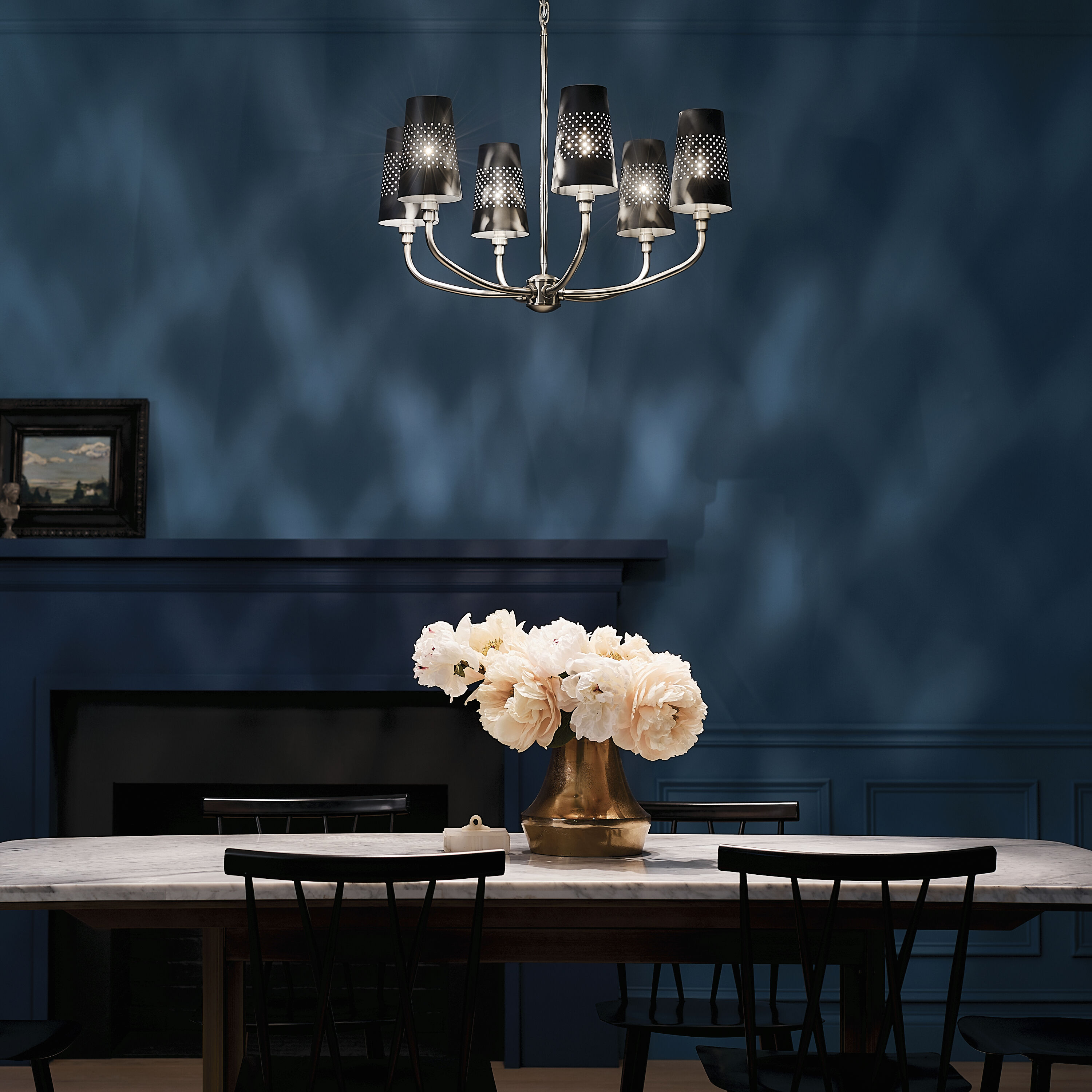 Adeena 6 Light 26.75 inch Classic Pewter Chandelier Ceiling Light