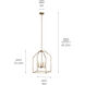 Madden 4 Light 16 inch Champagne Bronze Foyer Pendant Ceiling Light