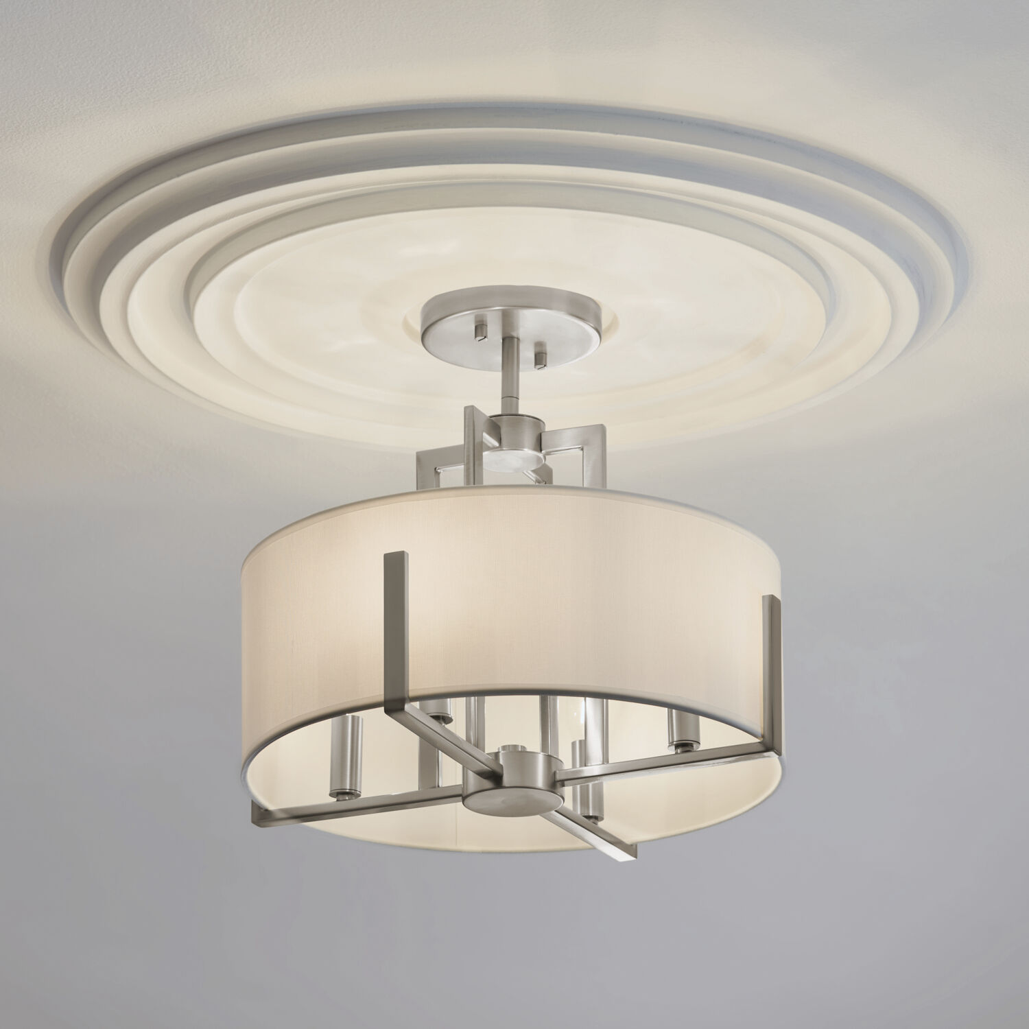 Kichler 52591CLP Malen LED 15.5 inch Classic Pewter Semi