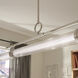 Riven Linear Chandelier Ceiling Light in Polished Nickel