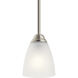 Jolie 1 Light 5 inch Brushed Nickel Mini Pendant Ceiling Light in Incandescent