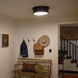 Serca 3 Light 18 inch Black Flush Mount Ceiling Light