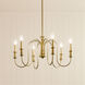 Homestead Karthe 6 Light 29 inch Natural Brass Chandelier Ceiling Light, Karthe
