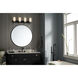 Solia LED 32 inch Brushed Nickel with Black Bathroom Vanity Light Wall Light