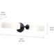 Truby 2 Light 20.75 inch Black Bath Vanity Light Wall Light