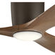 Volos 48 inch Satin Natural Bronze with Walnut Blades Ceiling Fan