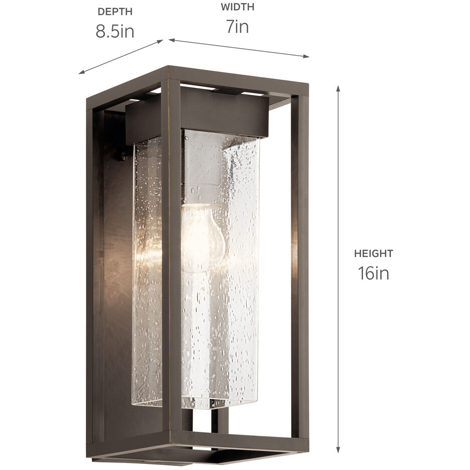 Mercer 1 Light 16 inch Olde Bronze Outdoor Wall, Medium