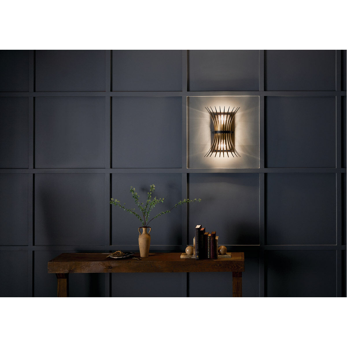 Homestead Baile 2 Light 8 inch Black Wall Sconce Wall Light, Baile