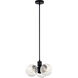 Silvarious 3 Light Black Chandelier/Semi Flush Ceiling Light