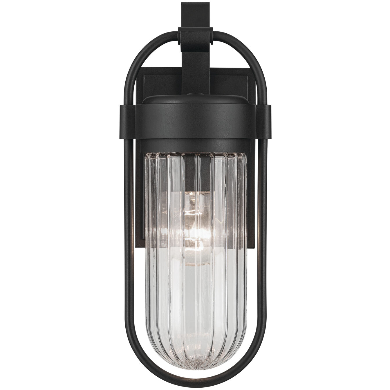 Brix 1 Light 16 inch Black Textured Outdoor Wall, Small