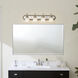 Independence 4 Light 30 inch Brushed Nickel Wall Mt Bath 4 Arm Wall Light