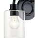 Gunnison 2 Light 17 inch Black Bath Vanity Light Wall Light
