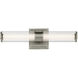 Laurene LED 18.5 inch Brushed Nickel Linear Bath Bar Wall Light, Small