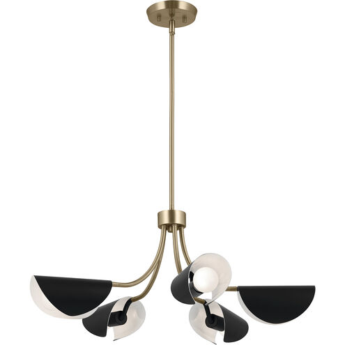 Arcus LED 29.25 inch Champagne Bronze with Black Convertible Chandelier Ceiling Light in Brushed Gold and Champagne Bronze