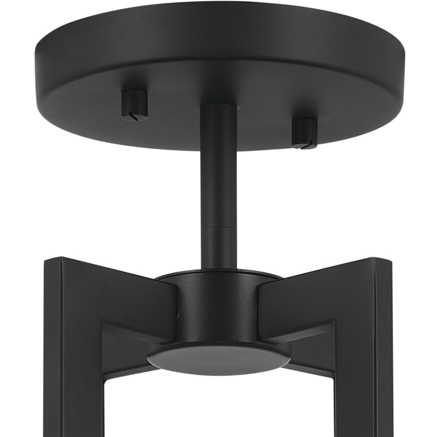 Malen LED 20 inch Black Semi Flush Mount Ceiling Light